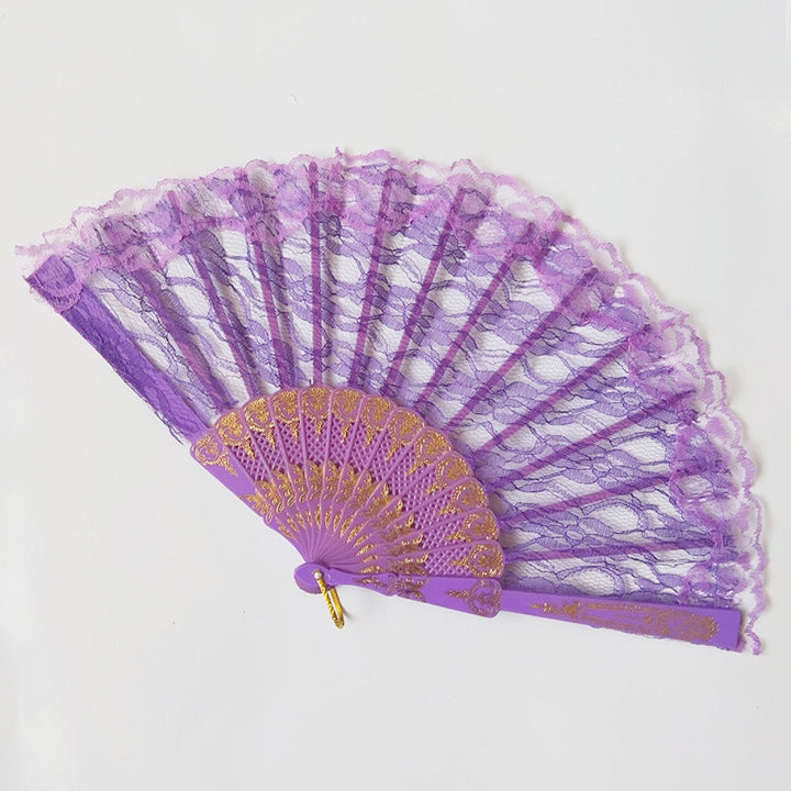 Ladies lace fan with ornate decorations Kalsten