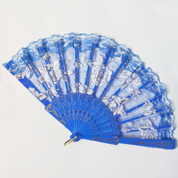Women decorative fan with floral lace motifs Kalsten