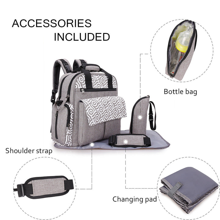 Multifunctional Diaper Bag with Insulated Compartments Kalsten
