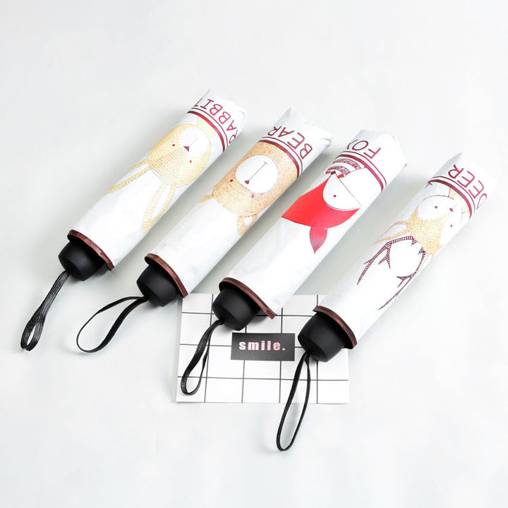 Ladies folding umbrella with casual smile design Kalsten