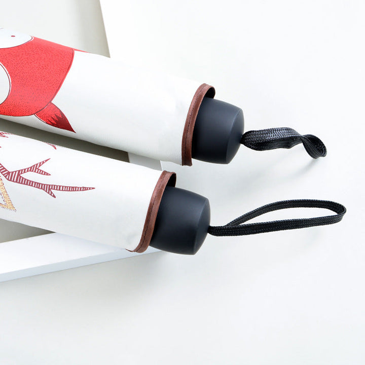 Ladies folding umbrella with casual smile design Kalsten