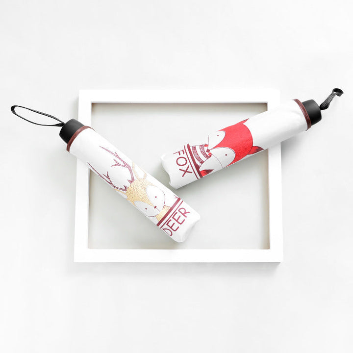 Ladies folding umbrella with casual smile design Kalsten