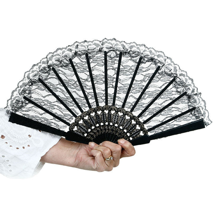 Ladies lace fan with ornate decorations Kalsten