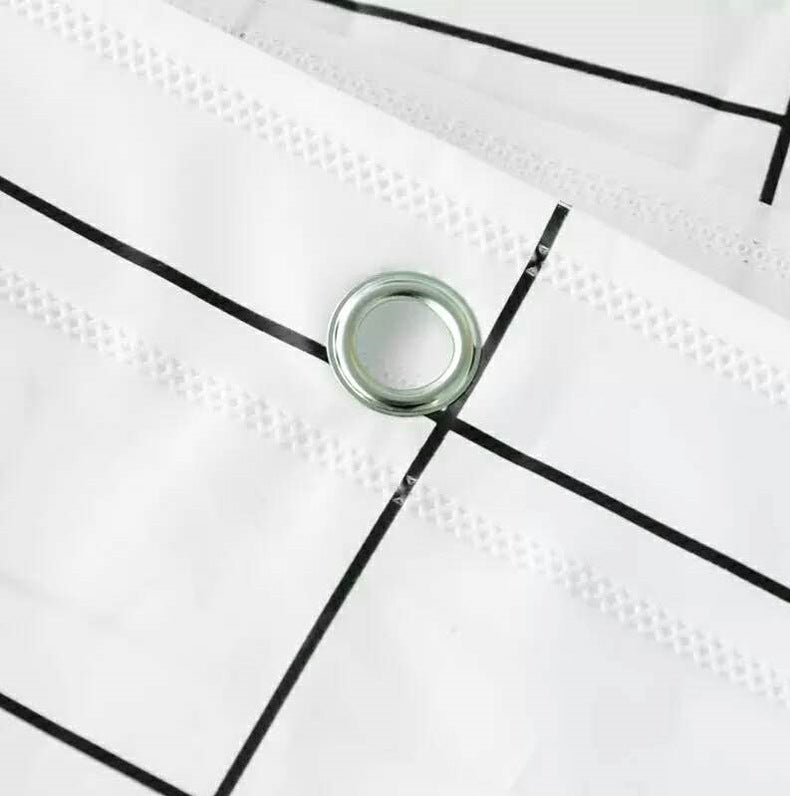 Minimalist Checkered Shower Curtain Kalsten