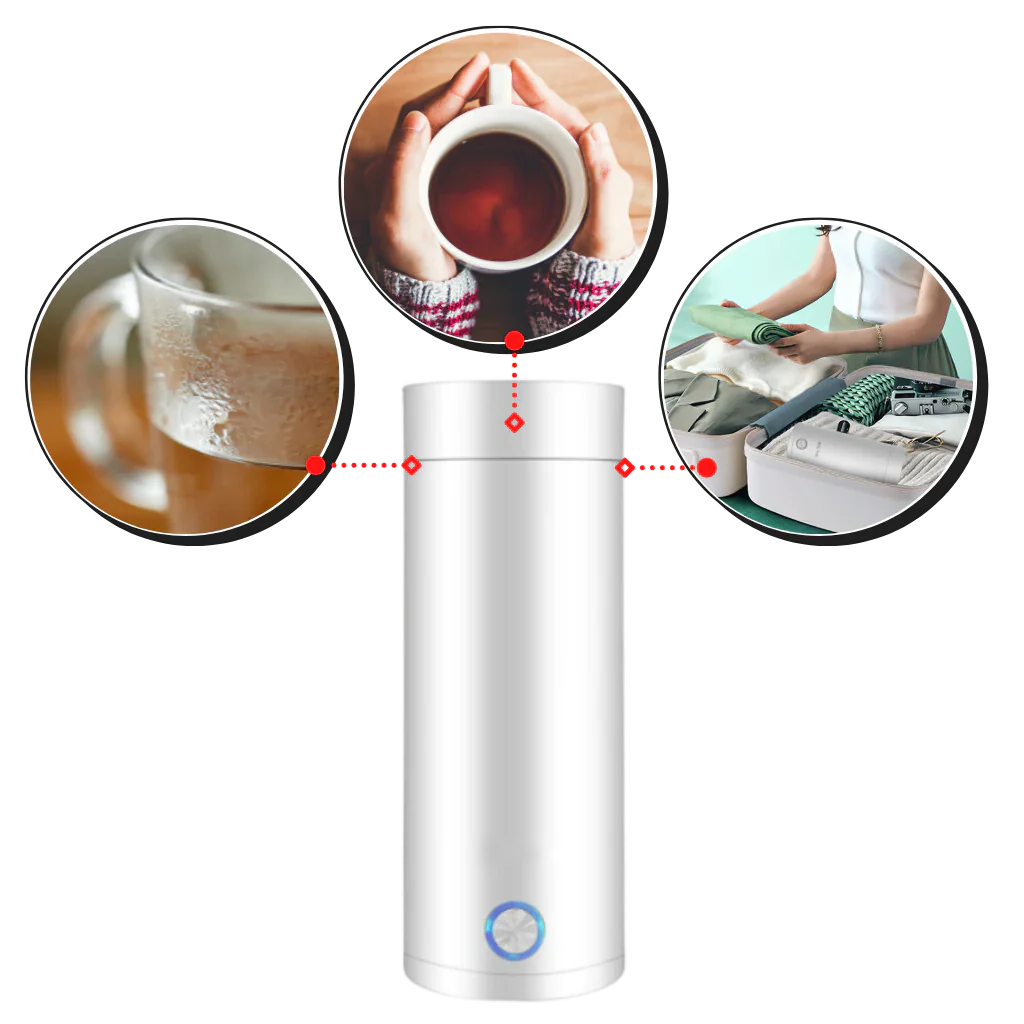 Skanto | Portable Kettle 400ml – Compact Travel Pot with Intelligent Temperature Control & Double Insulation