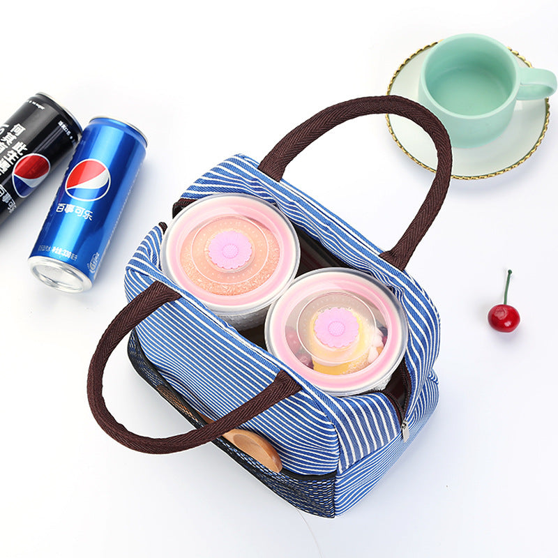 Cooling insulated bag with stylish striped pattern Kalsten
