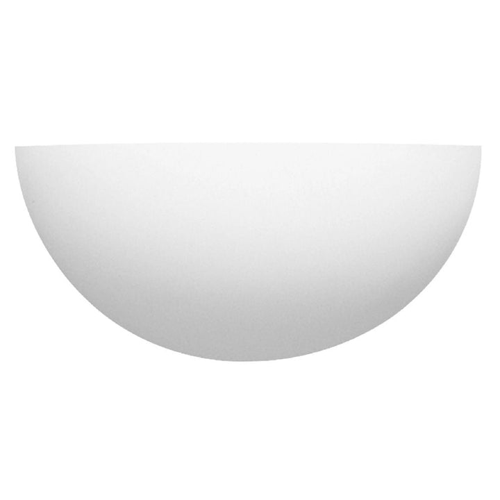 White Plaster Vintage Half-Round Half-Moon Paintable Wall Spotlight 30cm | Kalsten
