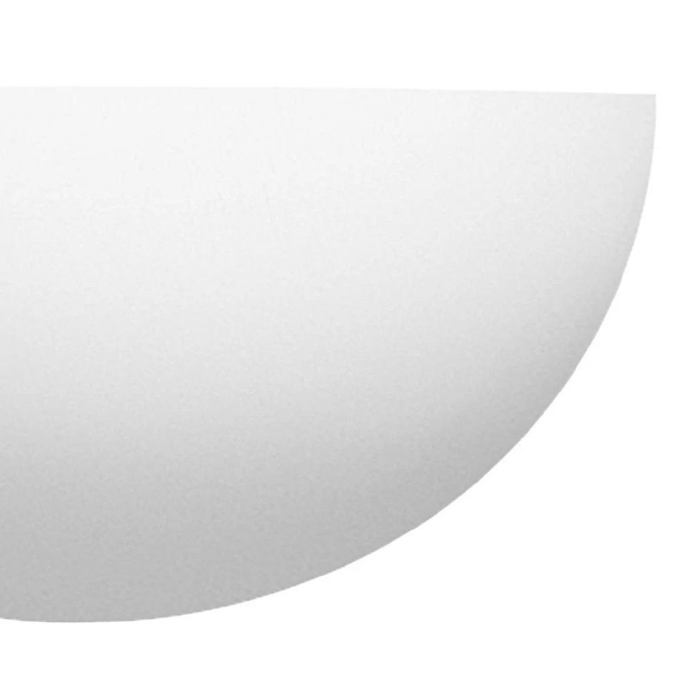 White Plaster Vintage Half-Round Half-Moon Paintable Wall Spotlight 30cm | Kalsten