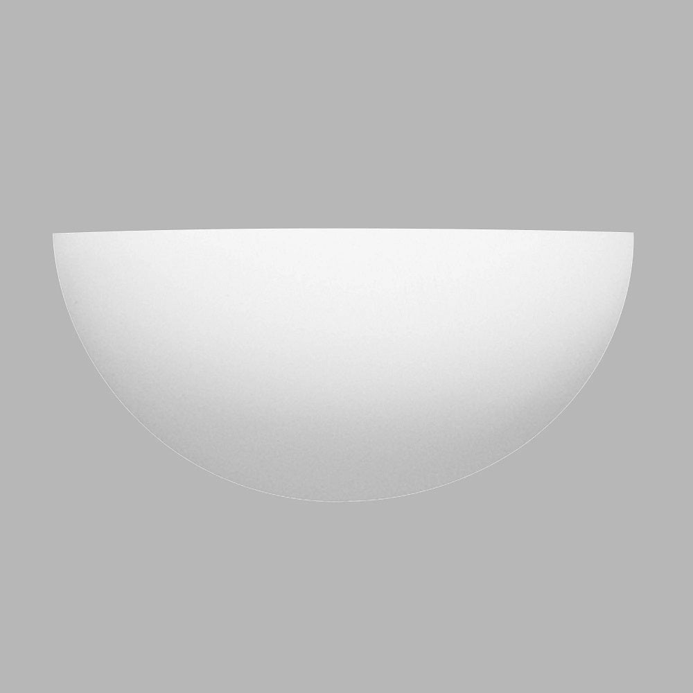 White Plaster Vintage Half-Round Half-Moon Paintable Wall Spotlight 30cm | Kalsten