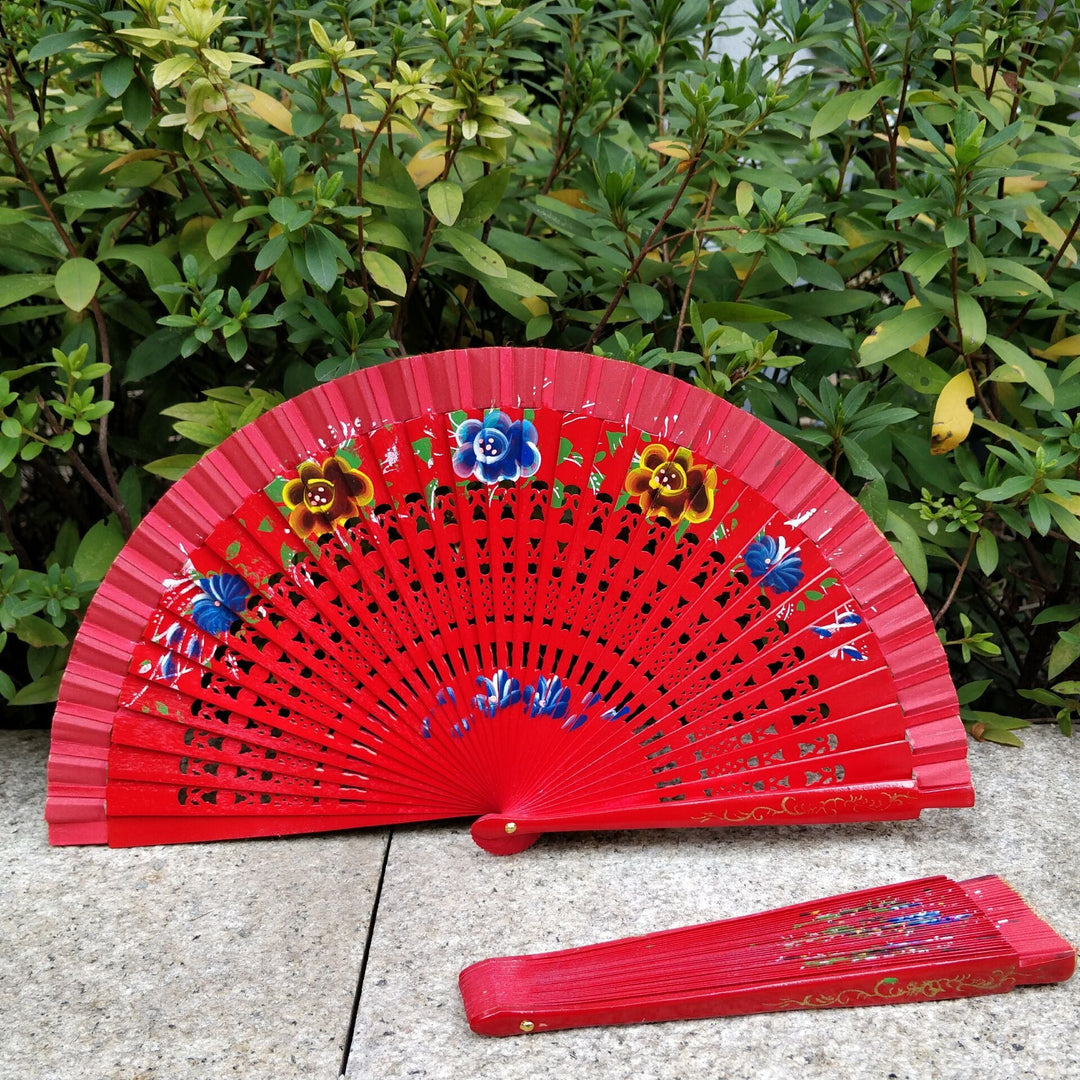 Women's Fan with Colorful Floral Design Kalsten