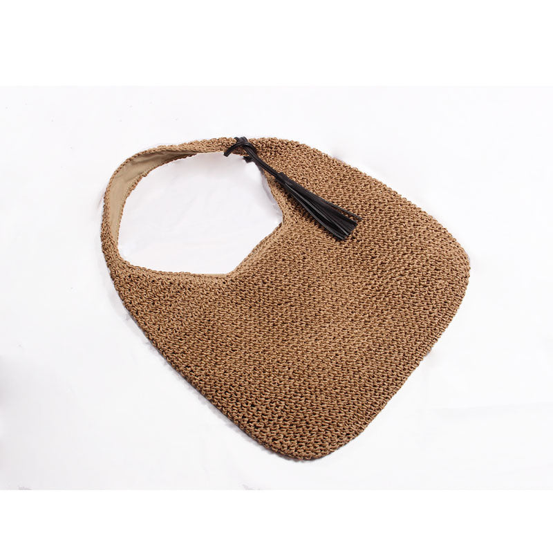 Handcrafted and Stylish Shoulder Bag with Decorative Tassel Detail Kalsten