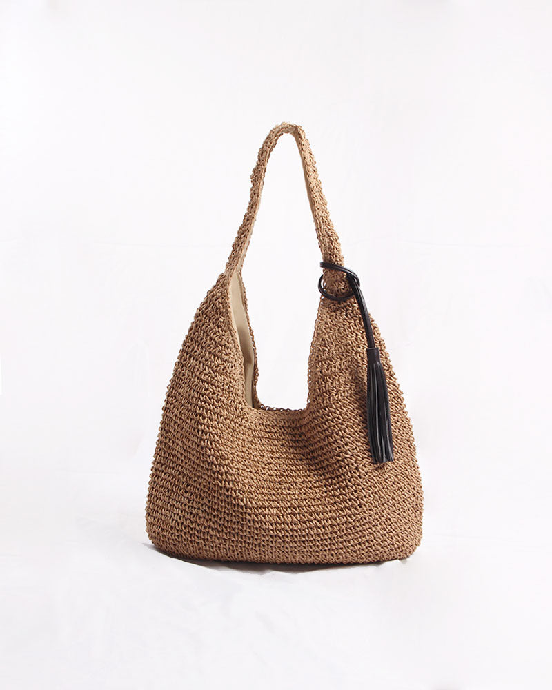 Handcrafted and Stylish Shoulder Bag with Decorative Tassel Detail Kalsten