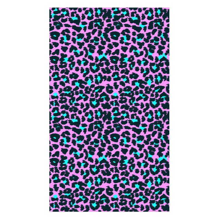 Beach towel with striking leopard motif and colorful accents Kalsten