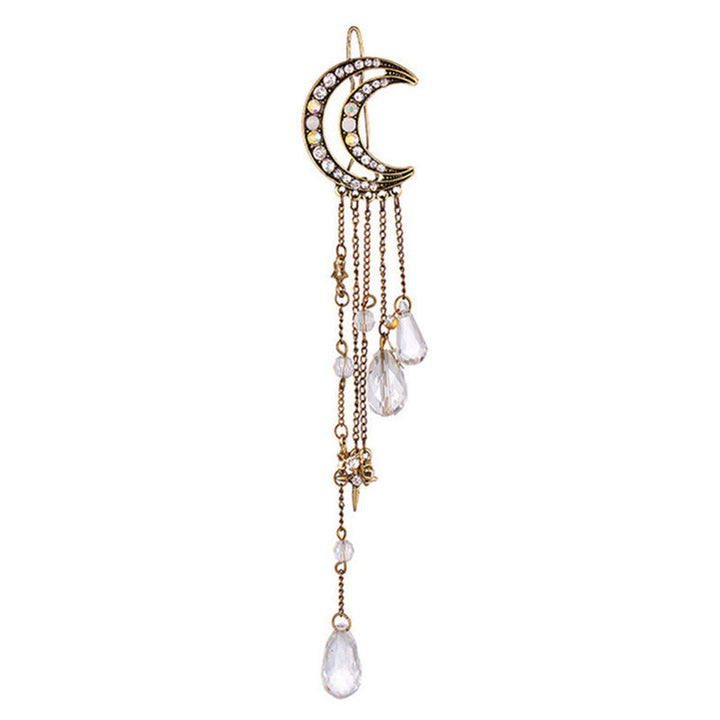 Celestial Moon-Inspired Dangle Brooch Kalsten
