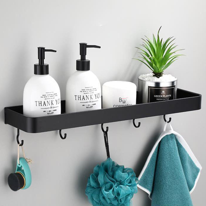 Kellan Wall-mounted Bathroom Shelf Black | Kalsten