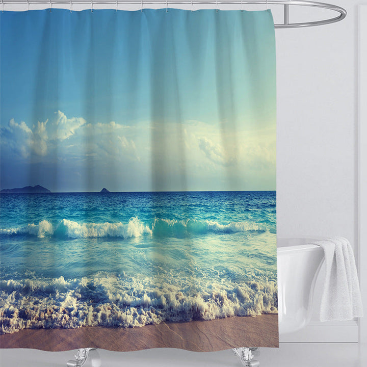 Beach-Themed Shower Curtain Kalsten