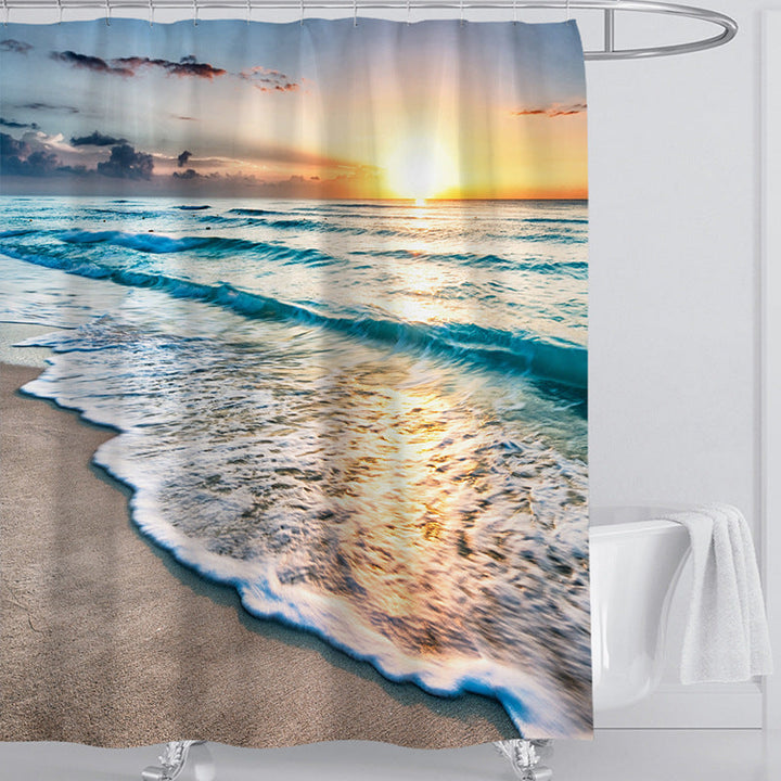 Beach-Themed Shower Curtain Kalsten