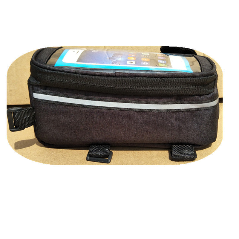 touchscreen top tube bike bag with waterproof compartment and reflective strip Kalsten