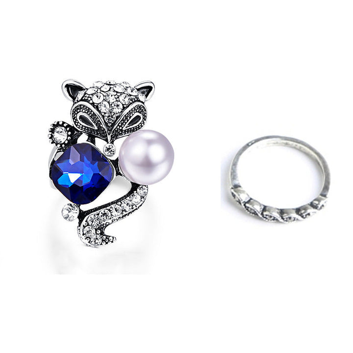 Elegant Leaf-Designed Adjustable Ring Kalsten