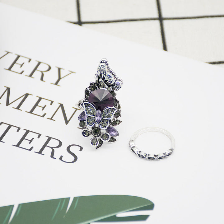 Elegant Leaf-Designed Adjustable Ring Kalsten