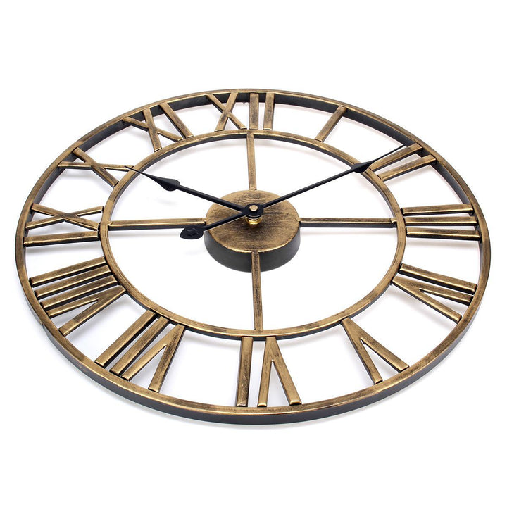 Kalsten | Roman Letters Large Silent Wall Clock 16 Inch Iron