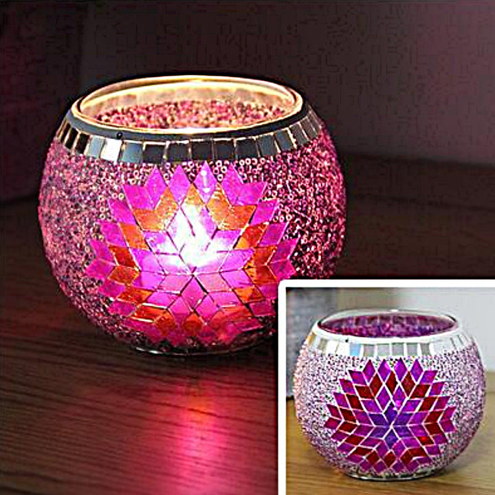 Kalsten | European Retro Glass Mosaic Tealight Holder
