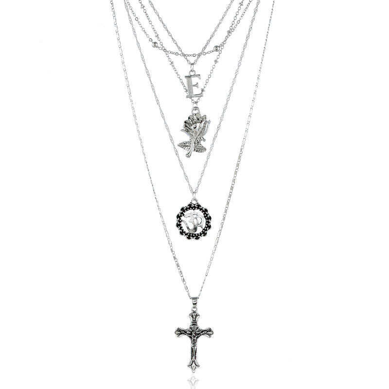 Layered Religious Charm Necklace Kalsten