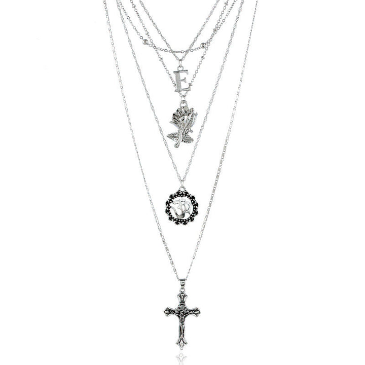 Layered Religious Charm Necklace Kalsten