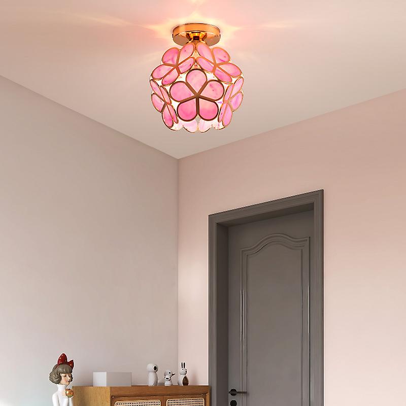 Artistic Glass Ceiling Lamp with Floral Pattern - FlowerHall | Kalsten