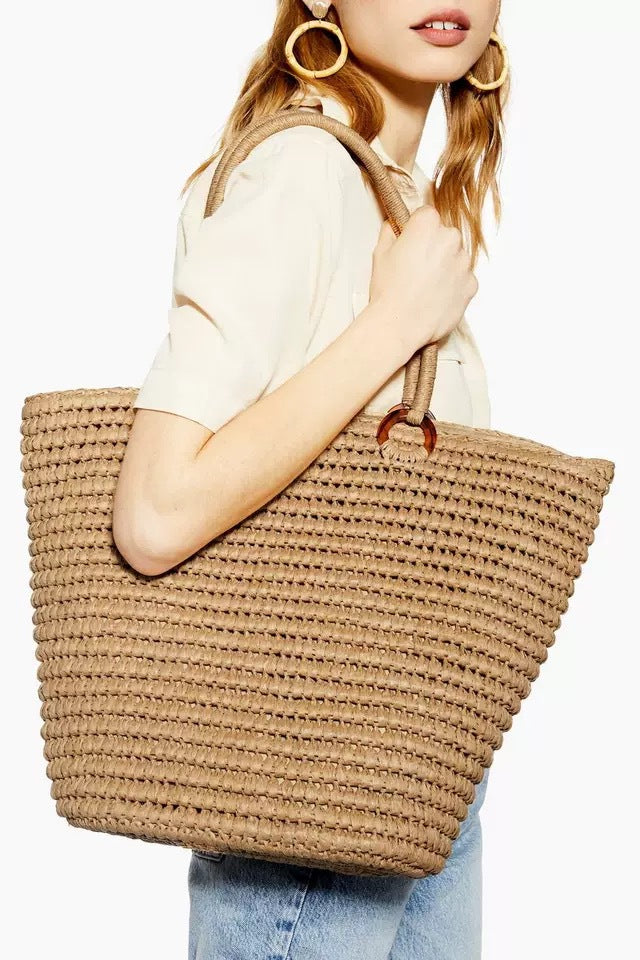 Handmade rattan basket bag with fashionable design Kalsten