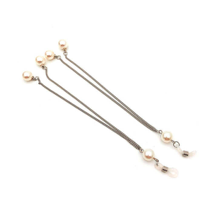 Elegant Triple Strand Pearl Eyewear Chain Kalsten