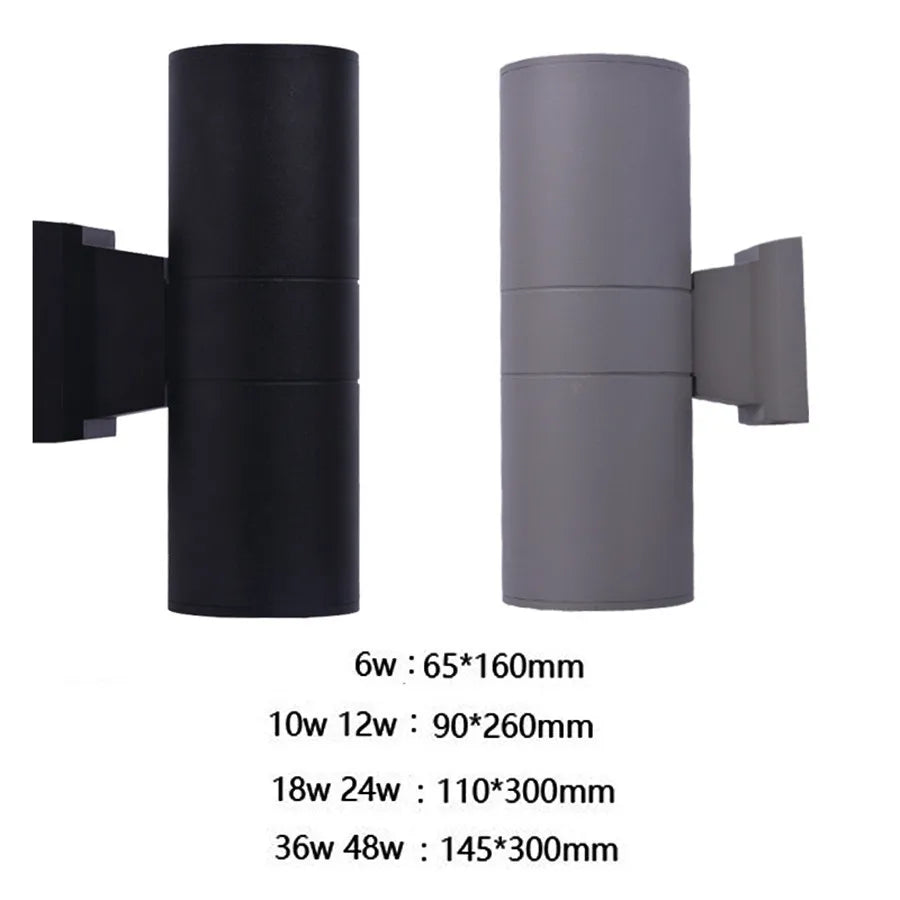 Black Aluminum Outdoor Wall Lamp Kalsten