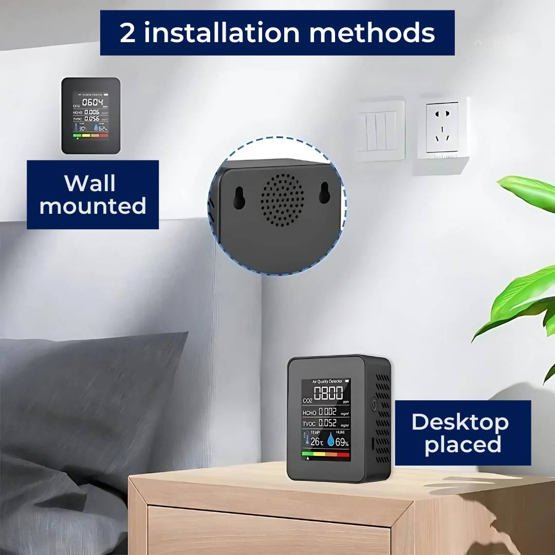 Skanto | CO2 Carbon Dioxide Monitor - Air Quality Detector with Real-Time Alerts for Home and Office Air Monitoring