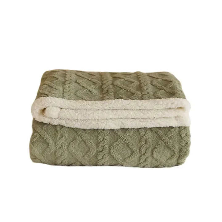 Kalsten | Thick Lambswool Winter Fleece Blanket - LuxyCozy