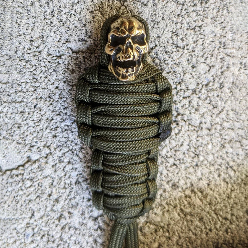 Kalsten | Paracord Keychain Mummy Brass Skull