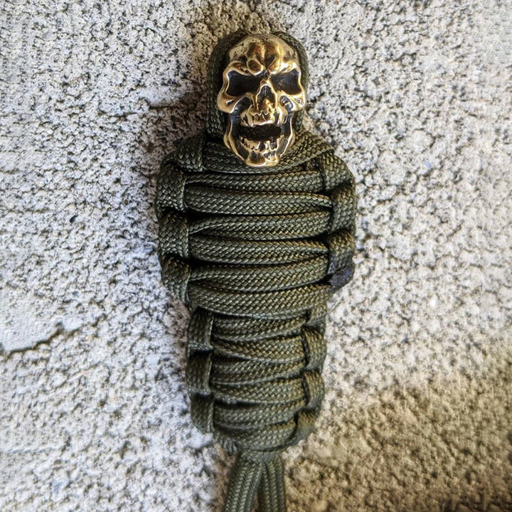 Kalsten | Paracord Keychain Mummy Brass Skull
