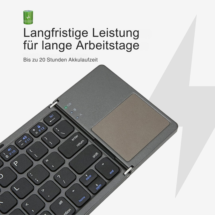 Foldable Bluetooth Keyboard with Touchpad