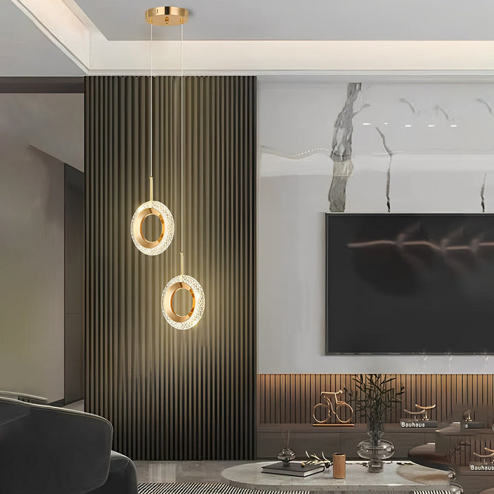 Circle Water Drop Minimalist Three Step Dimming LED Modern Pendant Lights | Kalsten