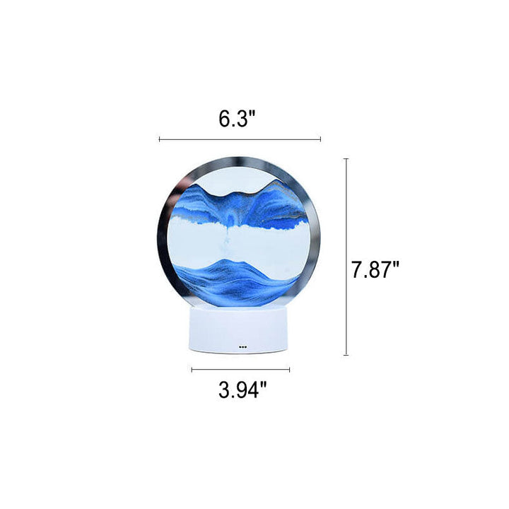 Creative Round Hourglass Quicksand 3D LED Night Light Table Lamp | Kalsten