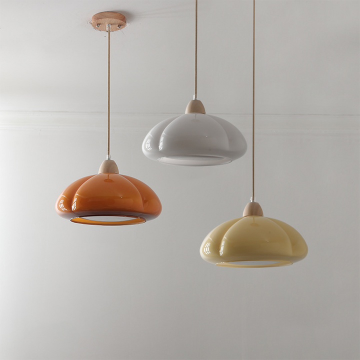 Vintage Glass Pumpkin Pendant Light | Kalsten