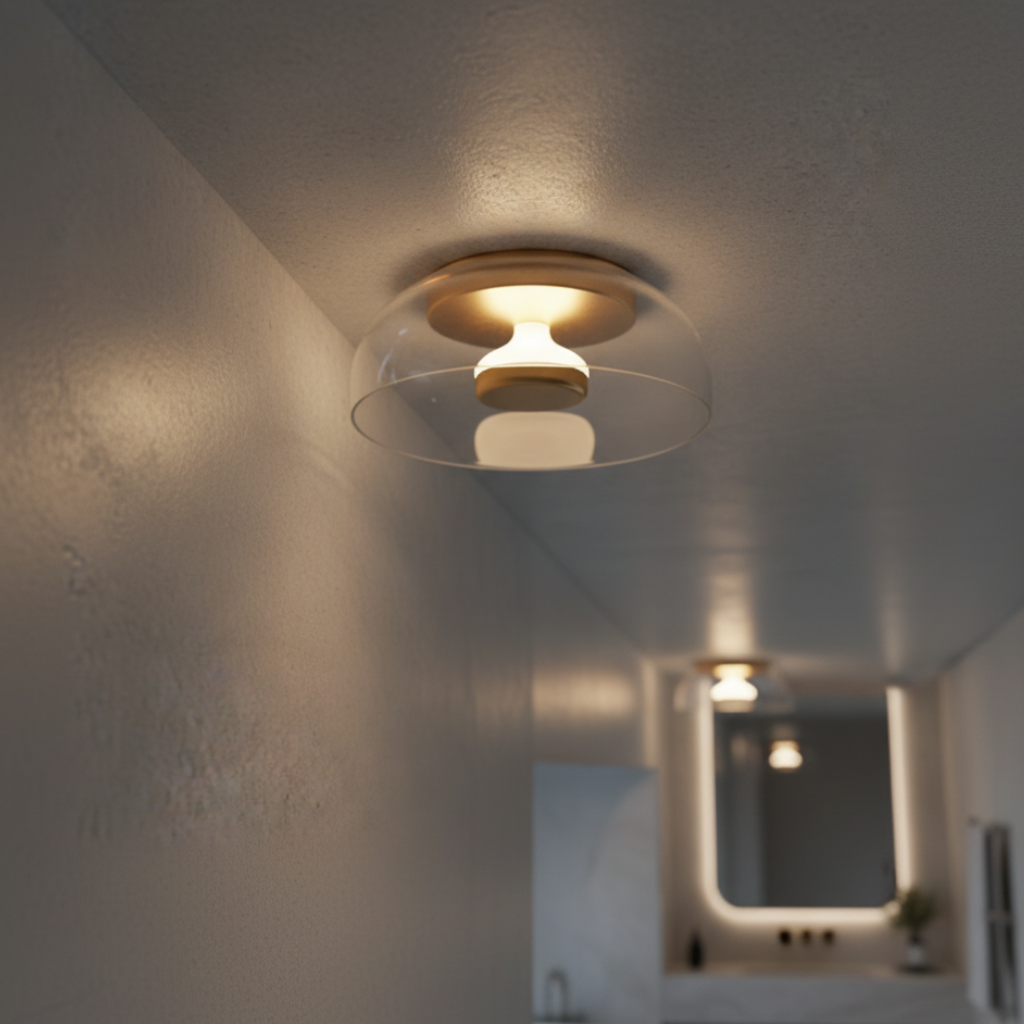 Halo Layered-Glow Glass Dish Sconce