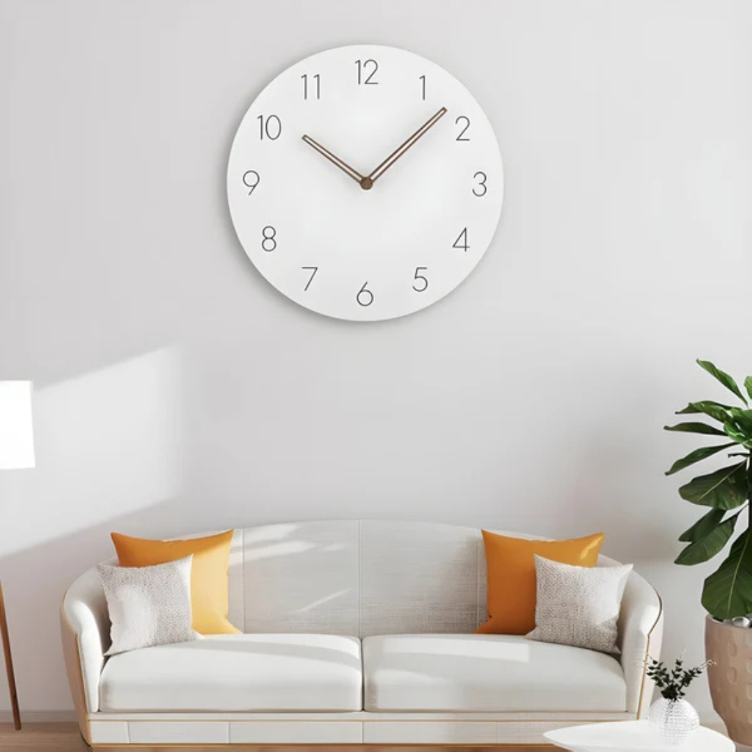 Large Wooden Wall Clock – Minimalist Design with Silent Movement | Kalsten