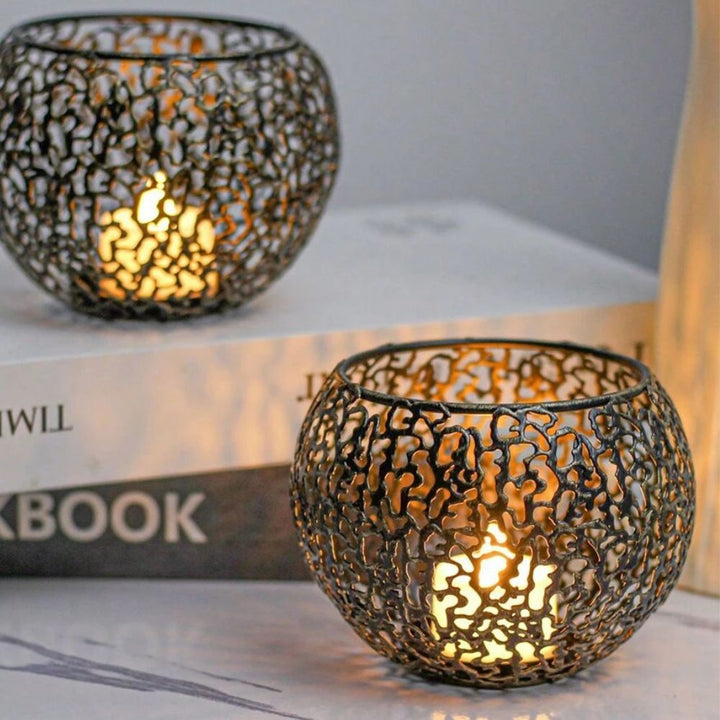 Glow Sphere Glass Candle Holder