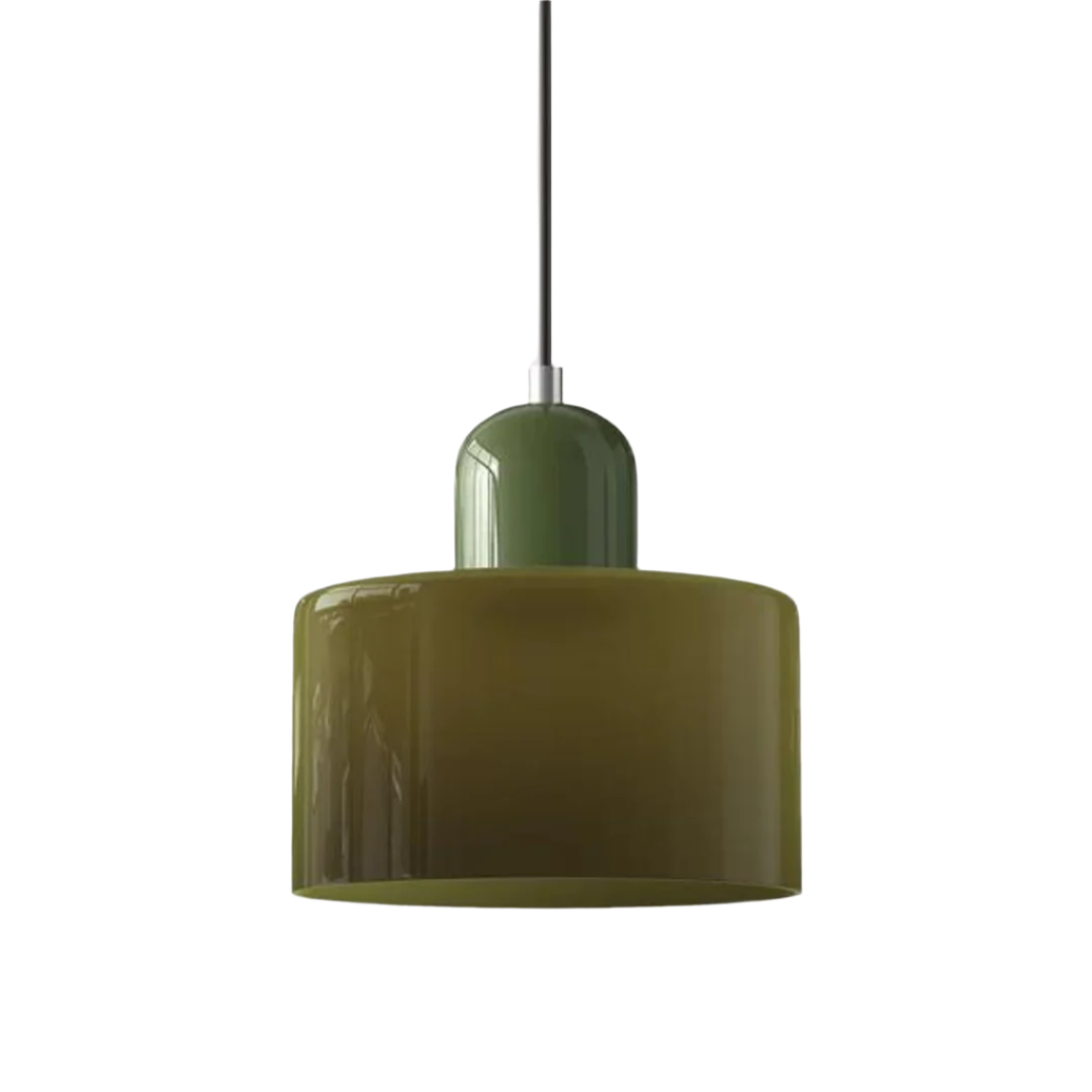 Glass pendant light – Elegant cylindrical pendant light for cozy living spaces | Kalsten