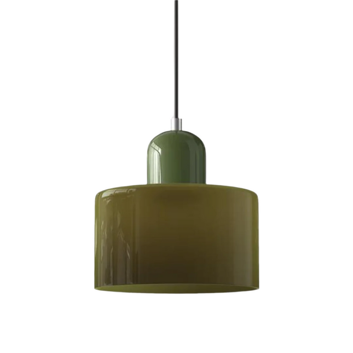 Glass pendant light – Elegant cylindrical pendant light for cozy living spaces | Kalsten