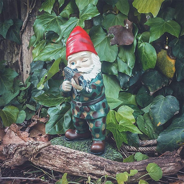 Kalsten | Military Garden Gnome with Camouflage Uniform
