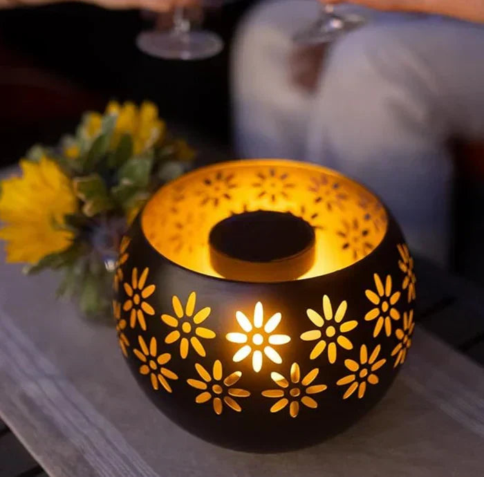 Flower Pattern Candle Lamp – Decorative LED Table Lamp for Stylish Lighting | Kalsten