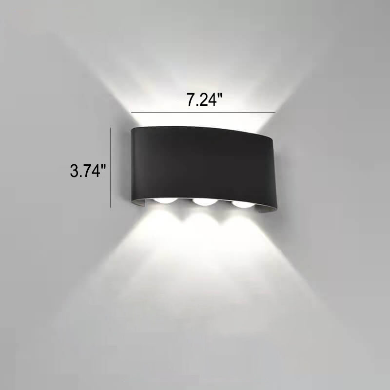 Modern Outdoor Arc Up and Down Spotlight LED Outdoor Waterproof Wall Sconce Lamp | Kalsten