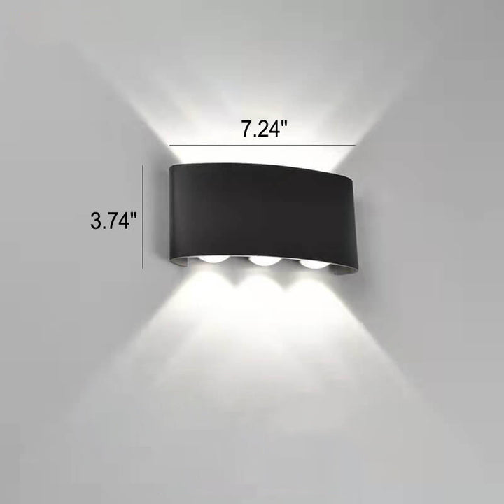 Modern Outdoor Arc Up and Down Spotlight LED Outdoor Waterproof Wall Sconce Lamp | Kalsten