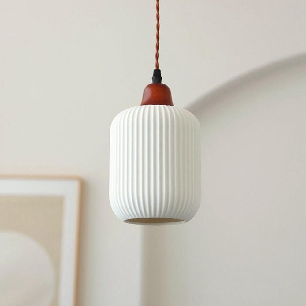 Vintage Nordic Ceramic White Pendant Light For Dining Room | Kalsten